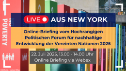 Banner zur Onlineveranstaltung "Live aus New York"